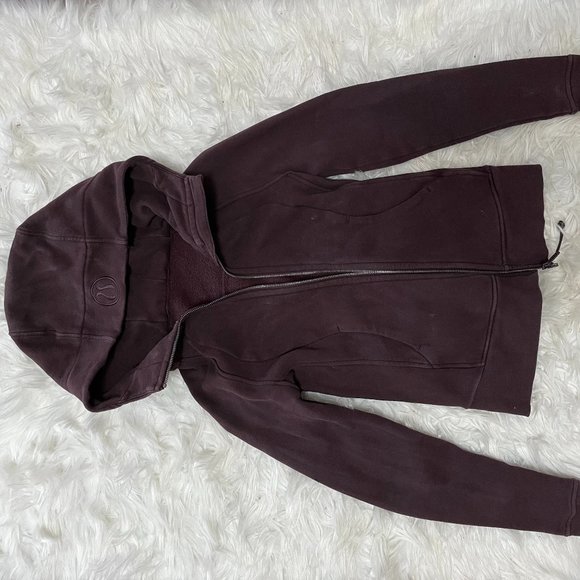 Lululemon Scuba Full-zip Hoodie- Dark Purple- Size 2 - Picture 1 of 3